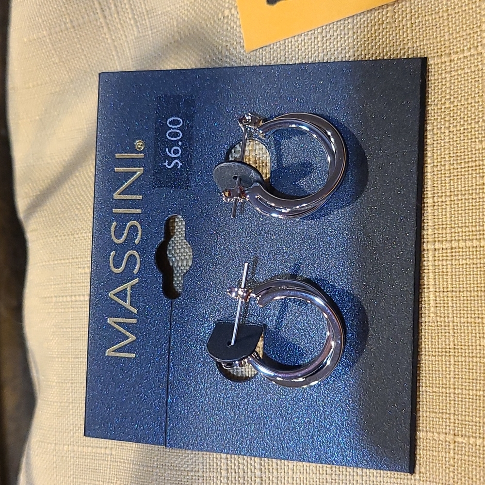 4/$10 Massini Dainty Silver Earrings Lot 200